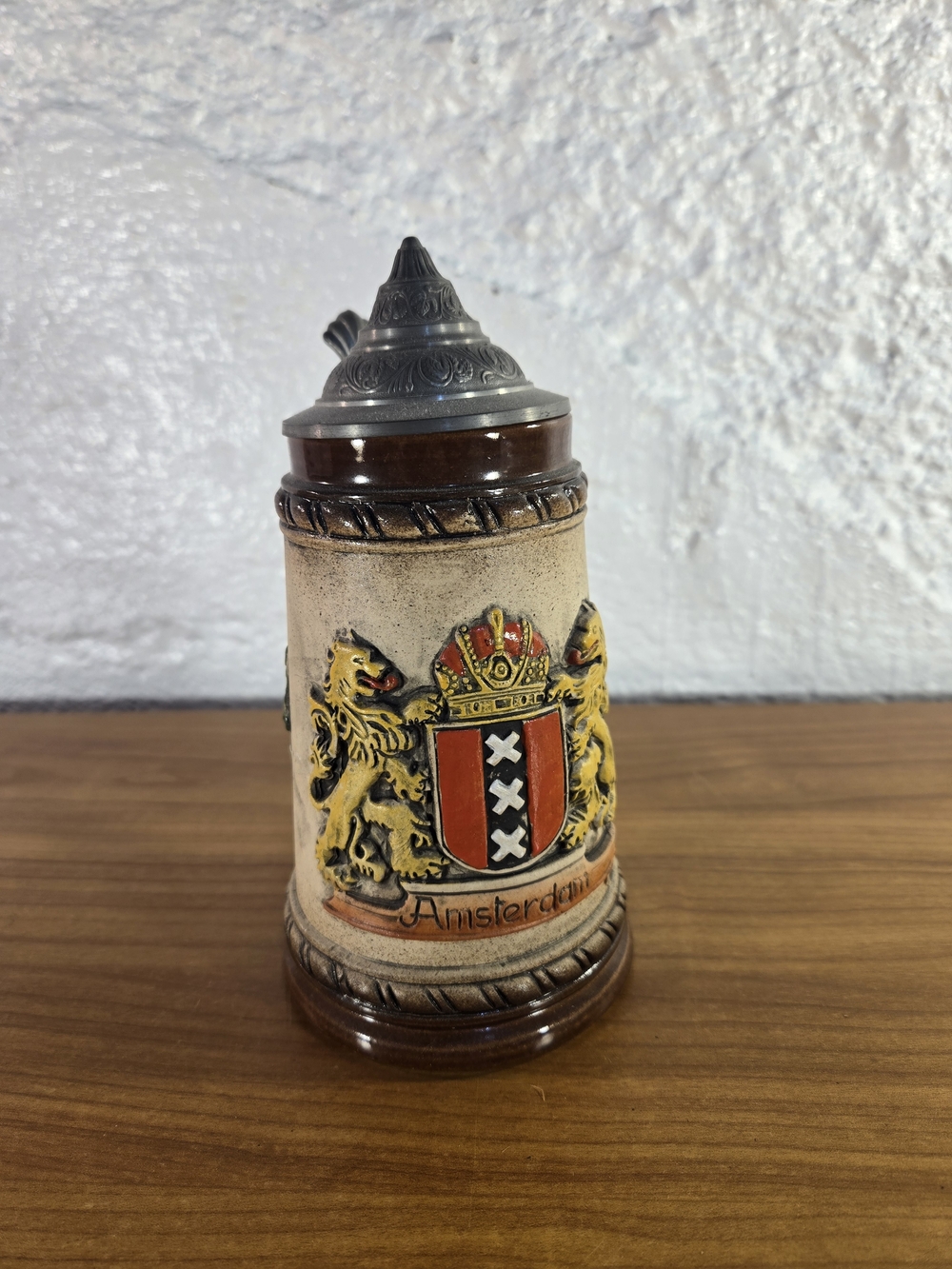 Handcrafted Beer Stein Zoller & Born Amsterdam 6.5”